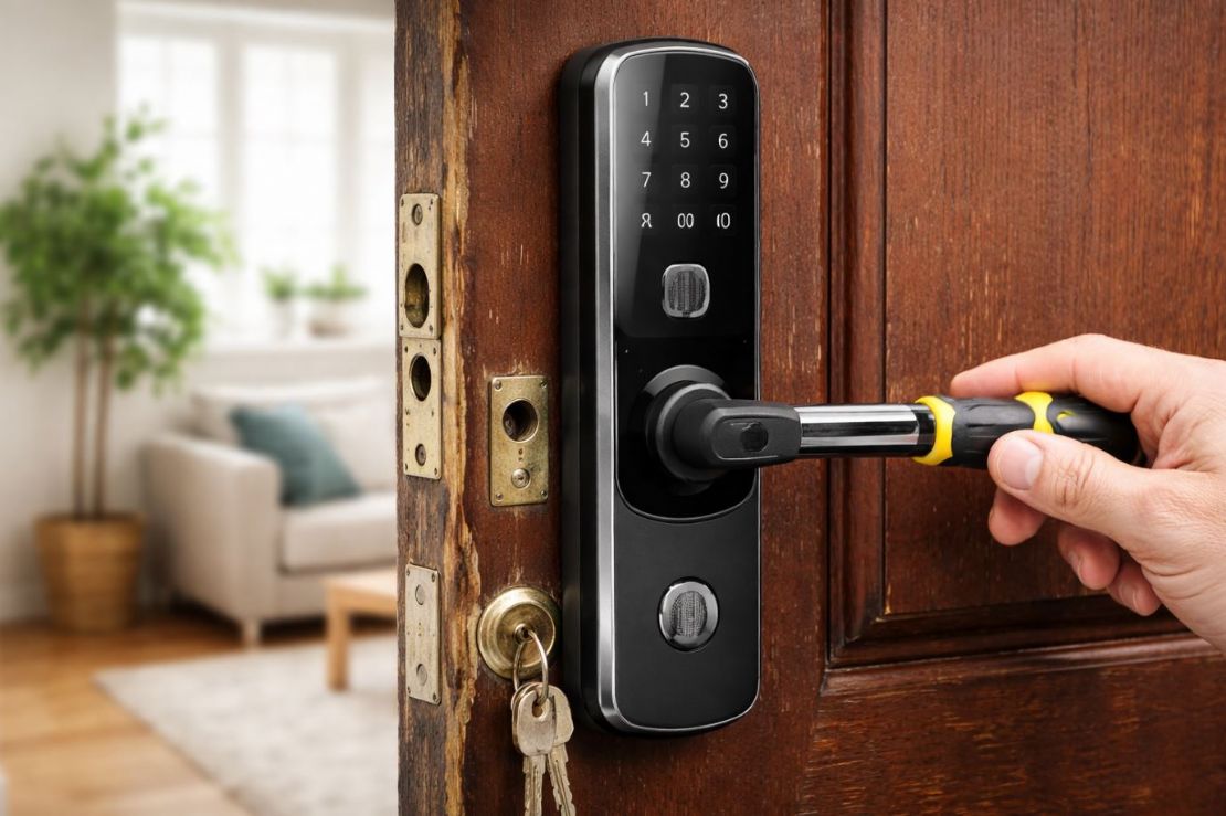 舊門也能智慧化：電子鎖安裝條件、門型限制與裝潢搭配術